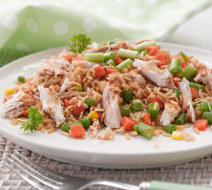 10-minute chicken fried rice