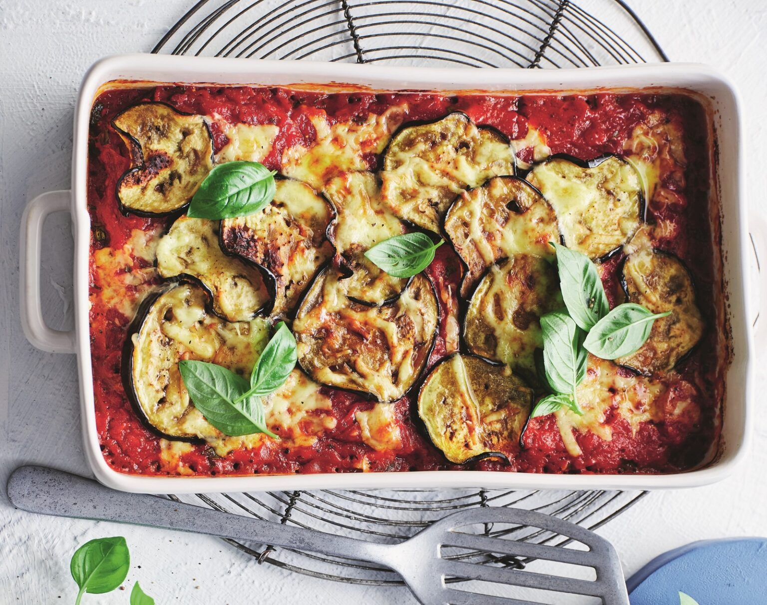 Baked eggplant layer