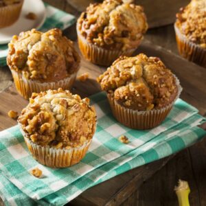 Banana and walnut muffins