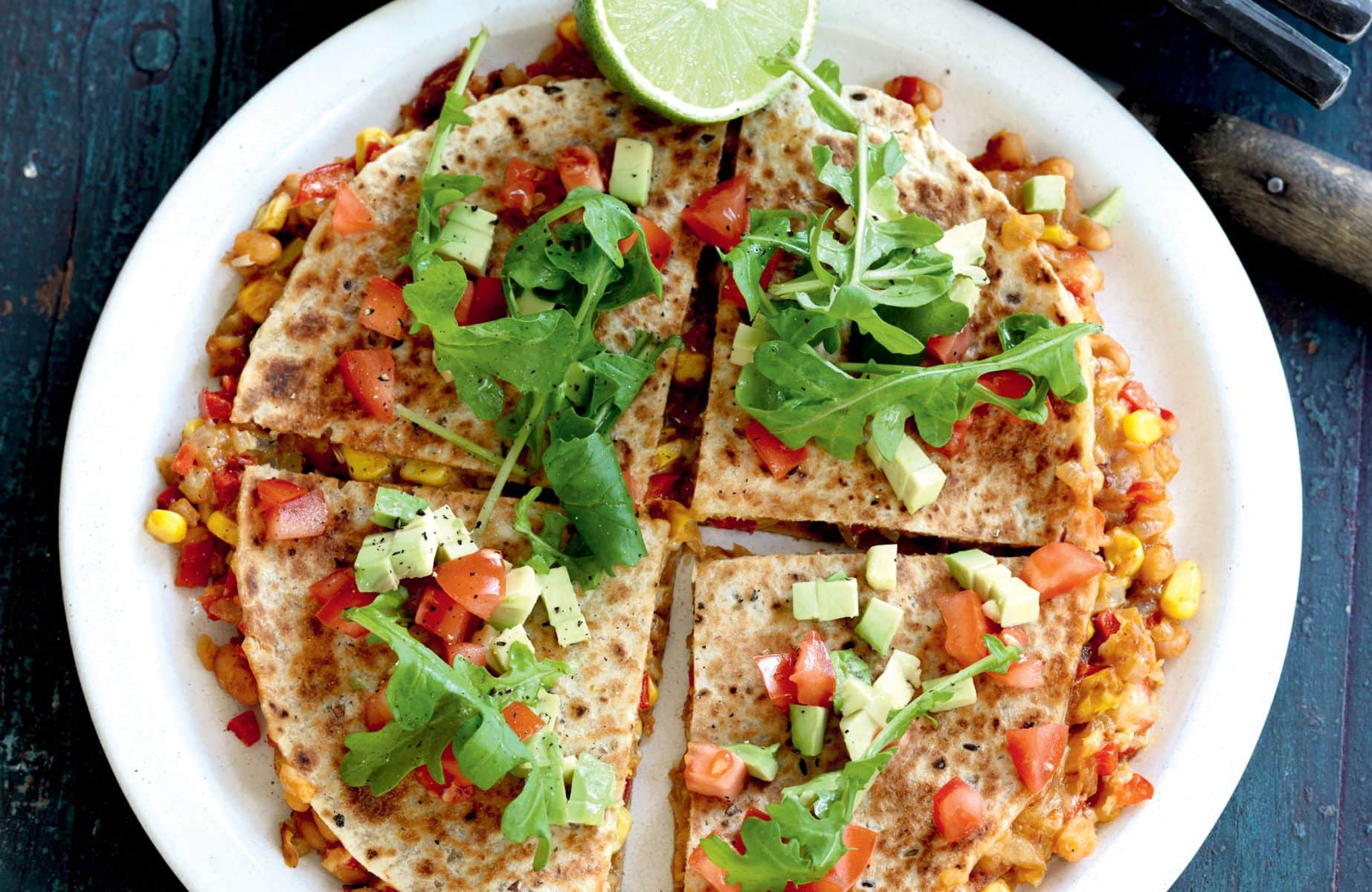 Bean quesadillas
