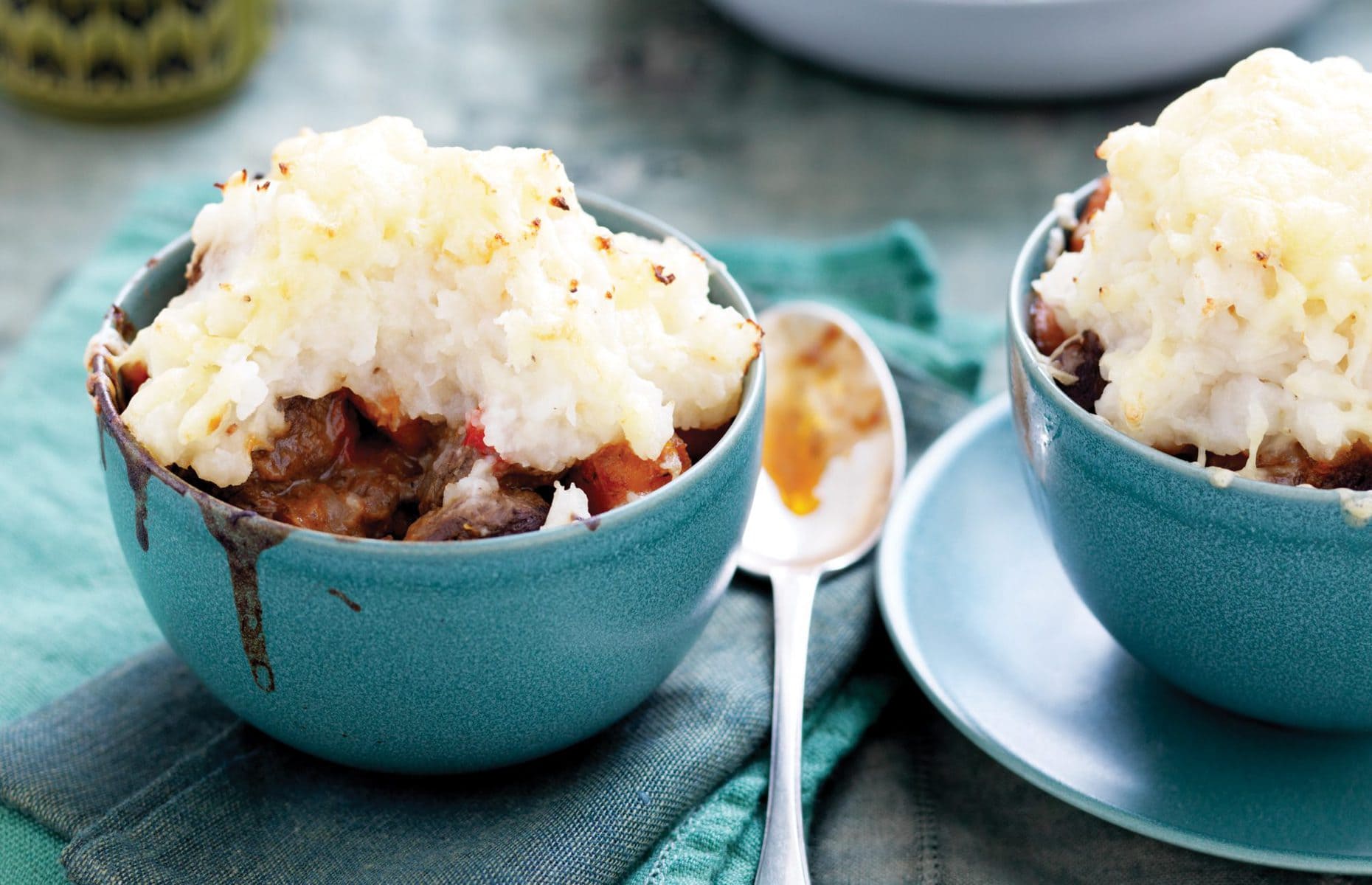 Beef pot pies with celeriac mash