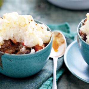Beef pot pies with celeriac mash