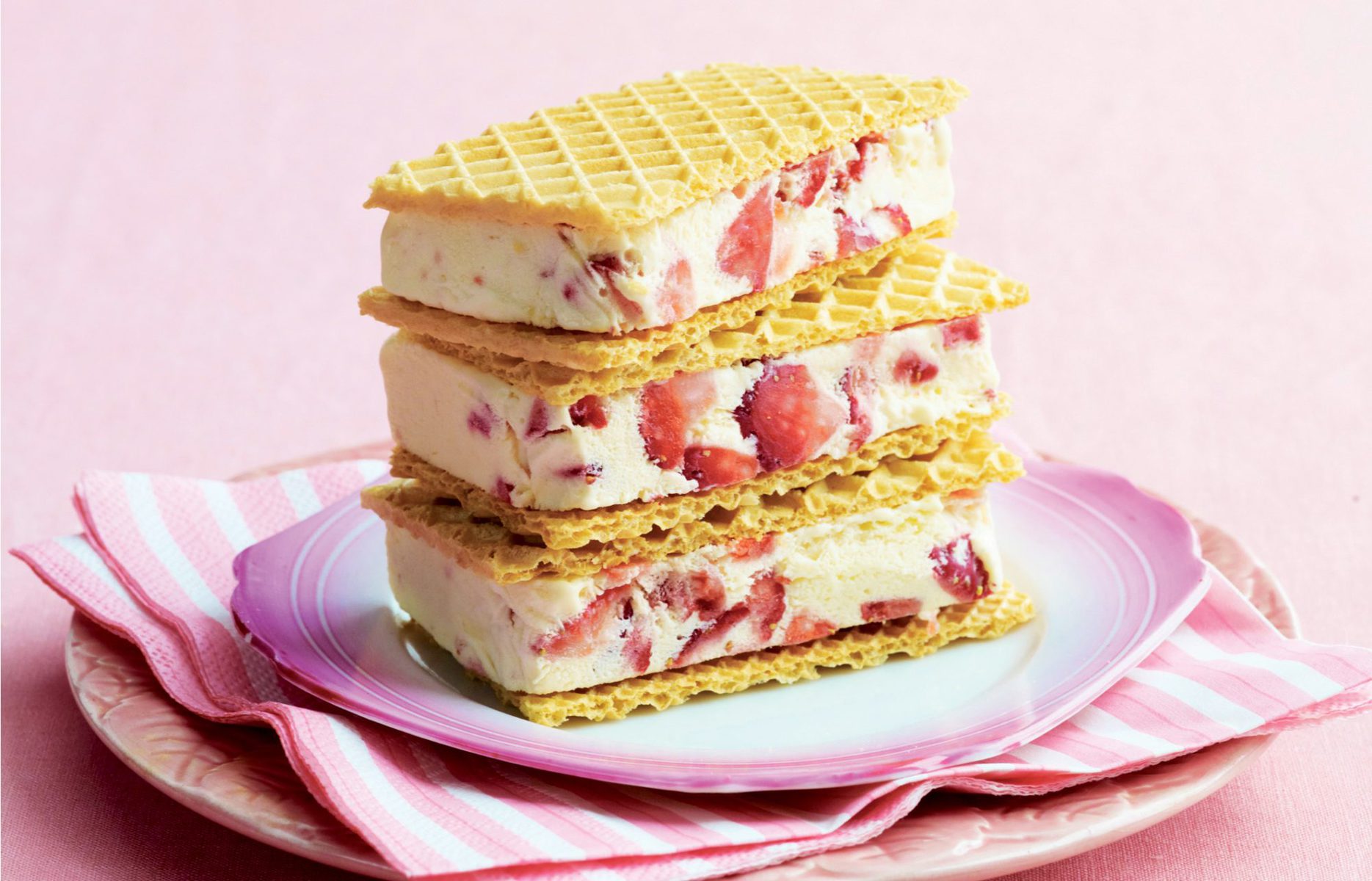 Berry ice cream sandwiches