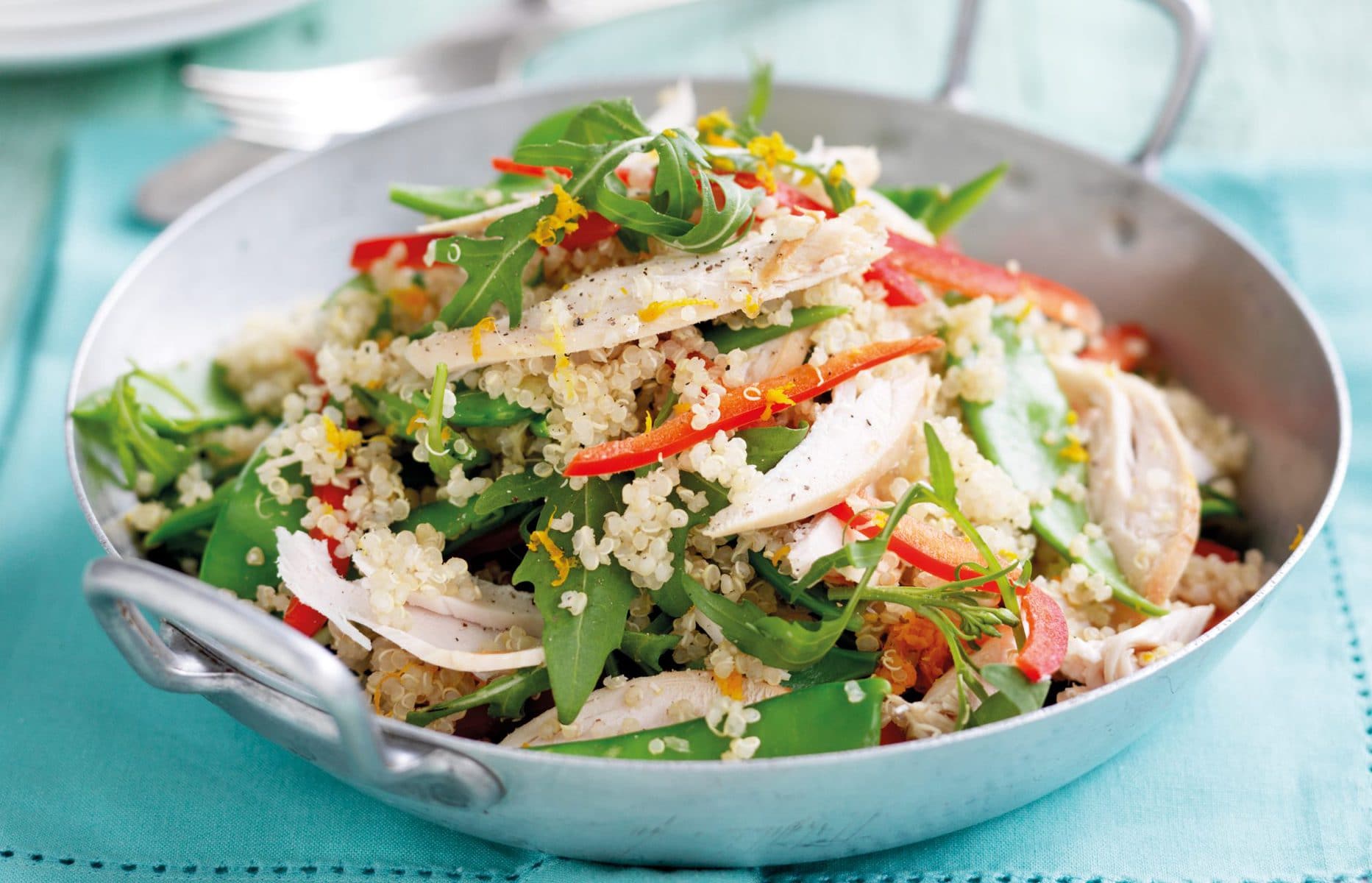 Chicken and orange-ginger quinoa salad