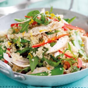 Chicken and orange-ginger quinoa salad