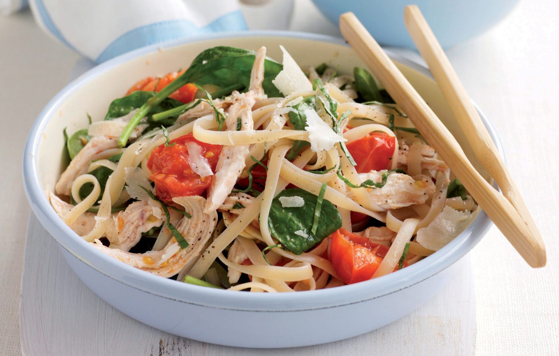 Chicken and tomato fettuccine