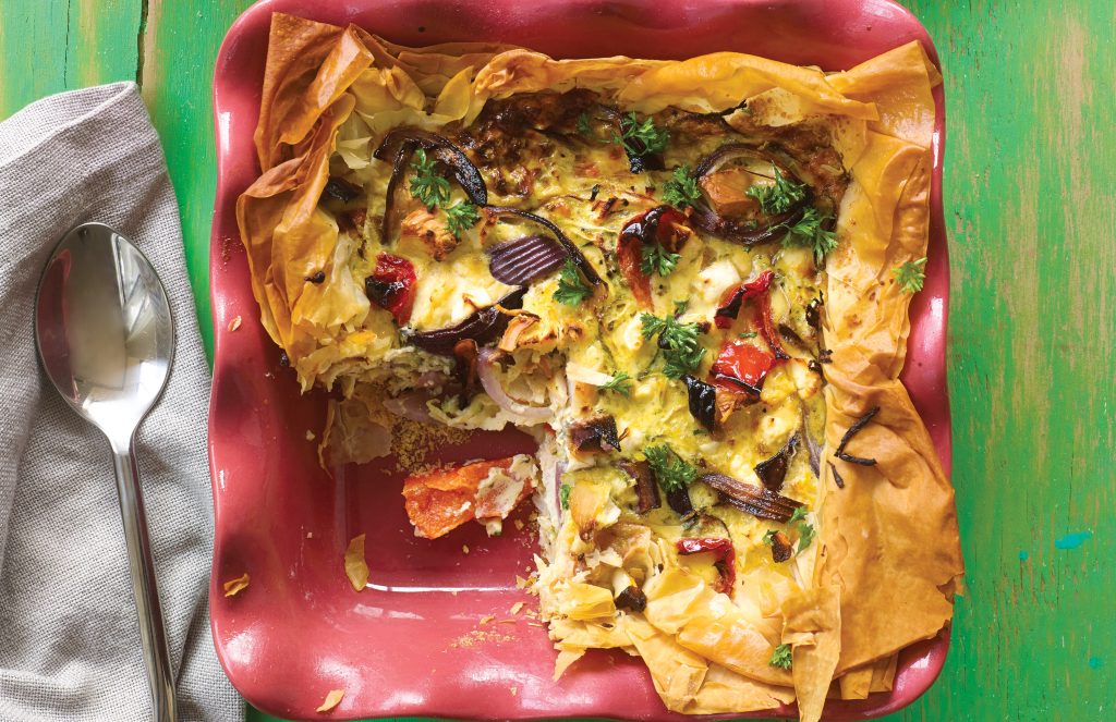 Chicken and vegetable quiche tart Chicken and vegetable quiche tart
