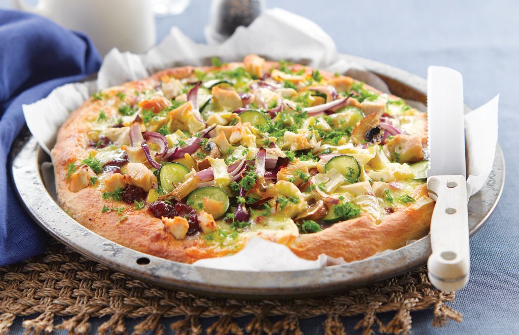 Chicken, mushroom and cranberry tart Chicken, mushroom and cranberry tart