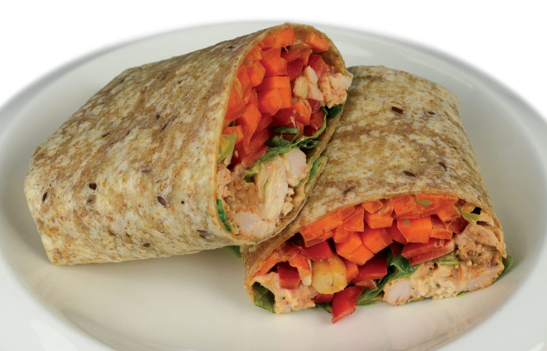 Chicken satay wrap