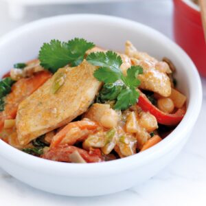 Chicken, vegetable and chickpea curry