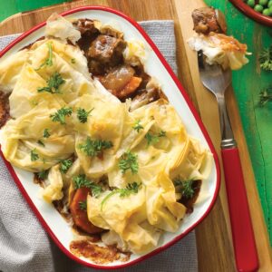 Chilli beef filo pot pies