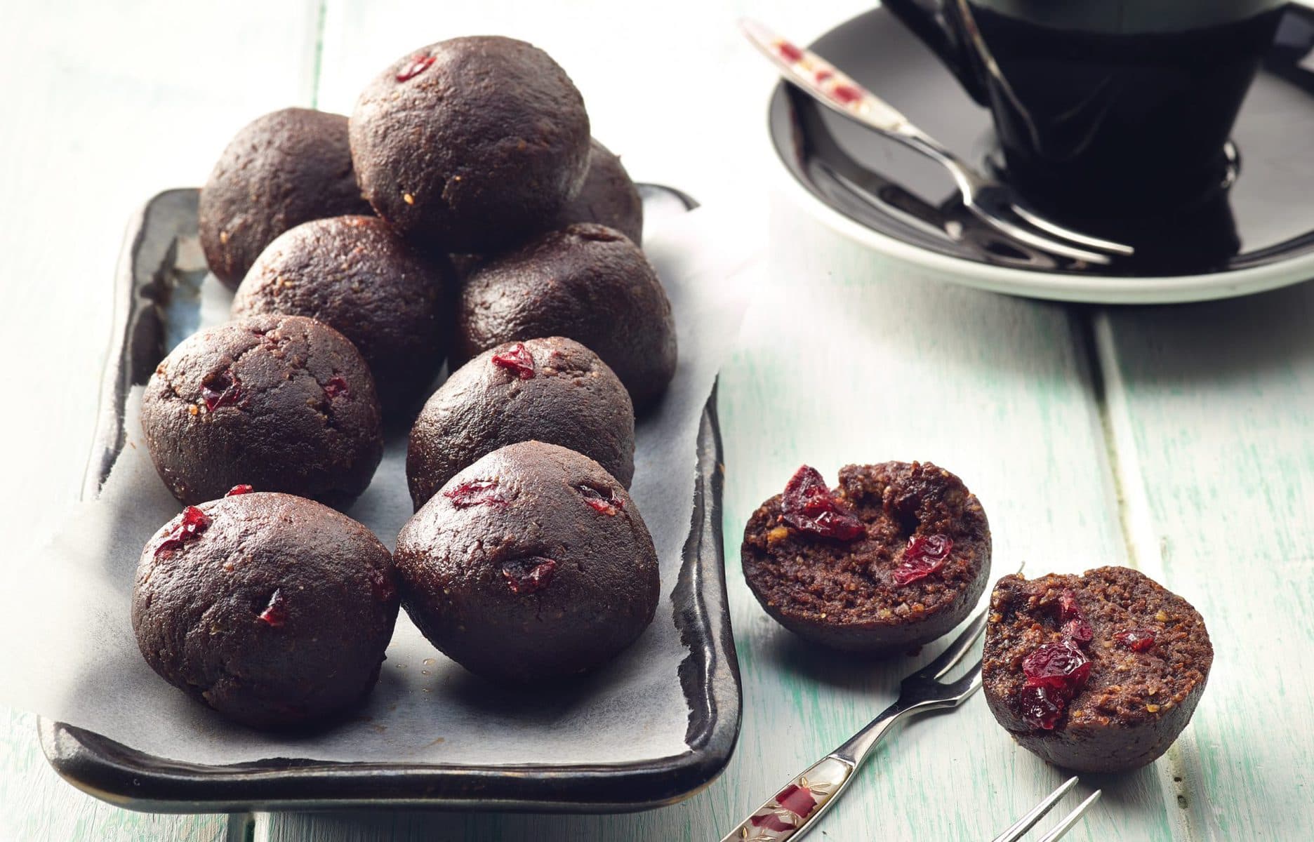 Choc cranberry bliss balls