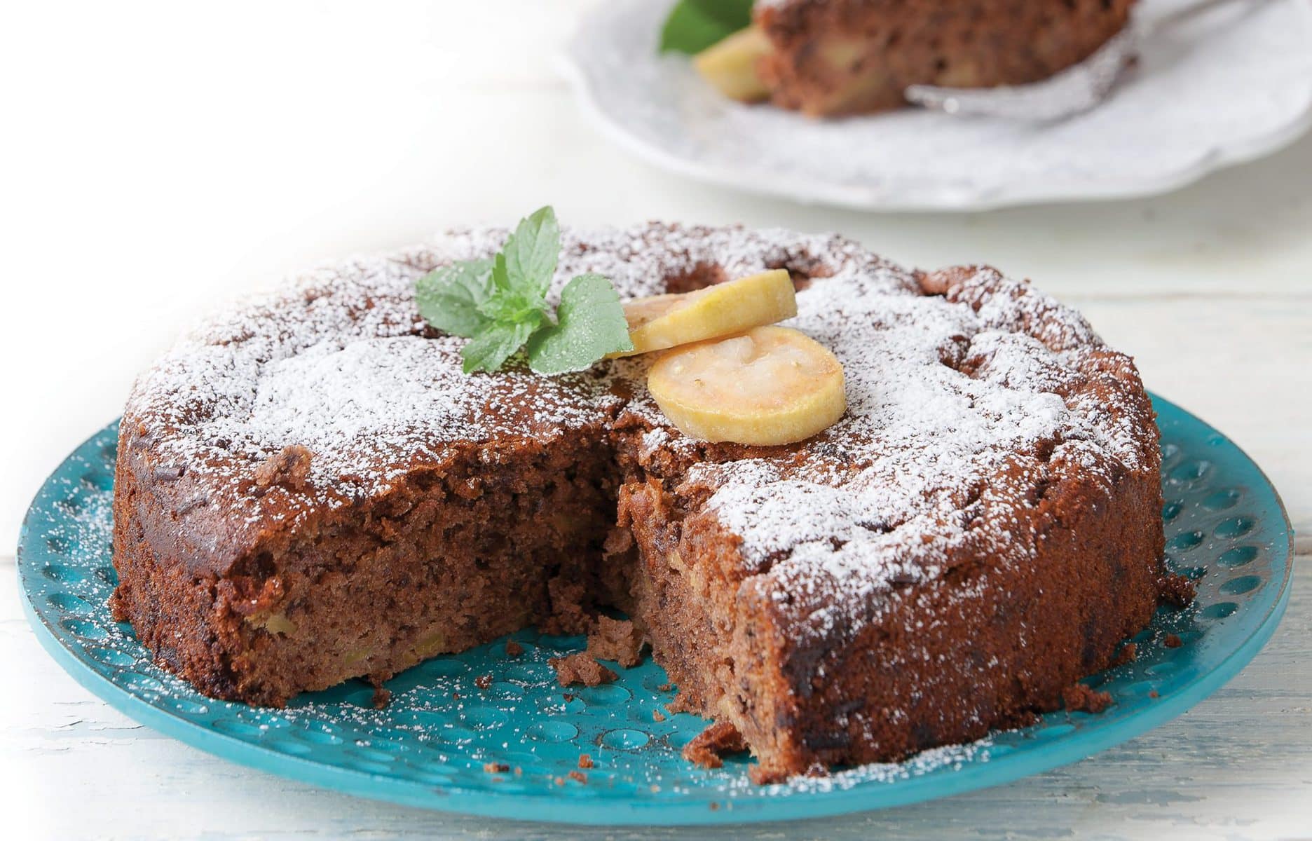 Chocolate feijoa cake