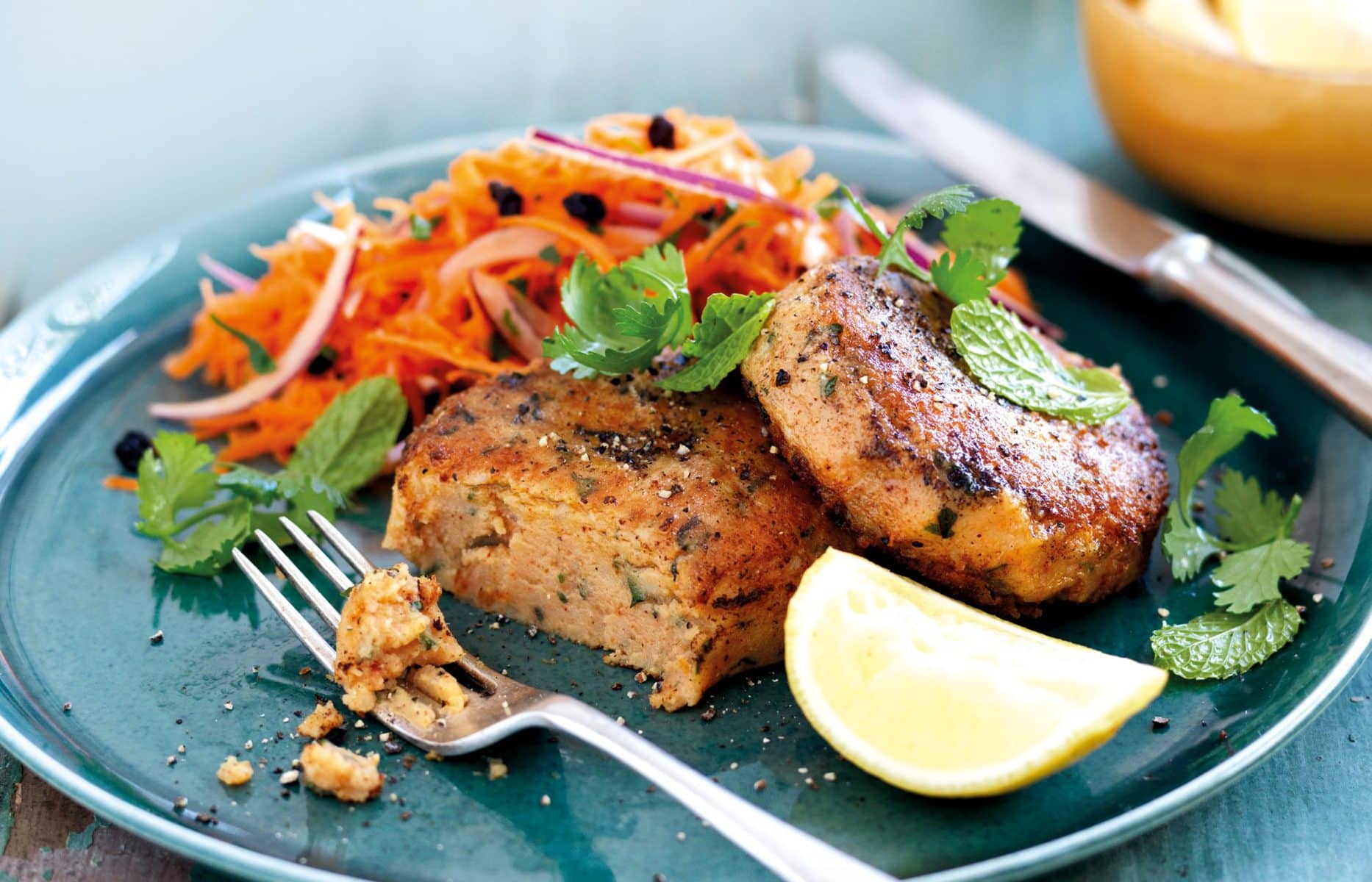 Coriander potato cakes