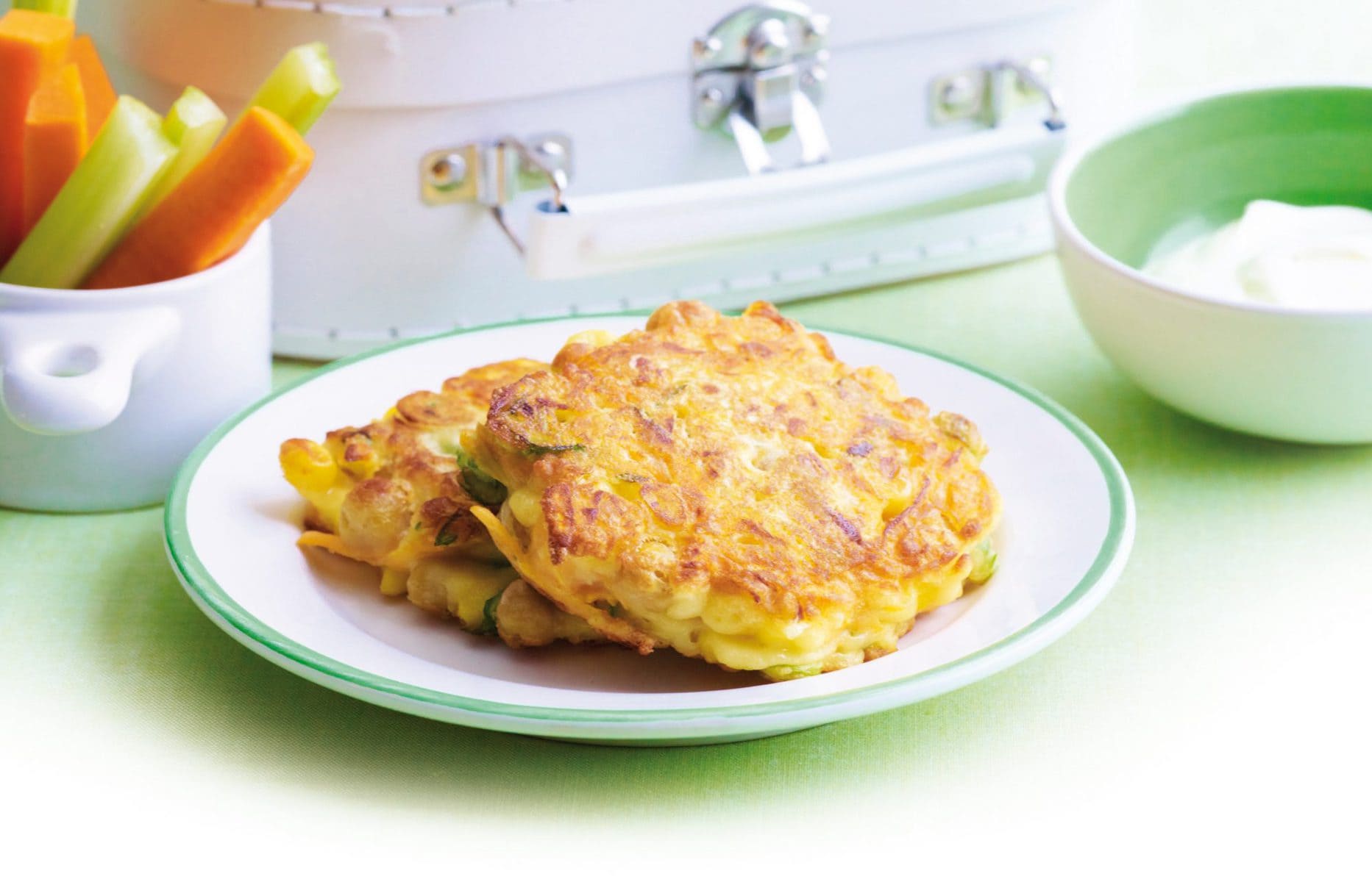 Chickpea fritters with vegetables