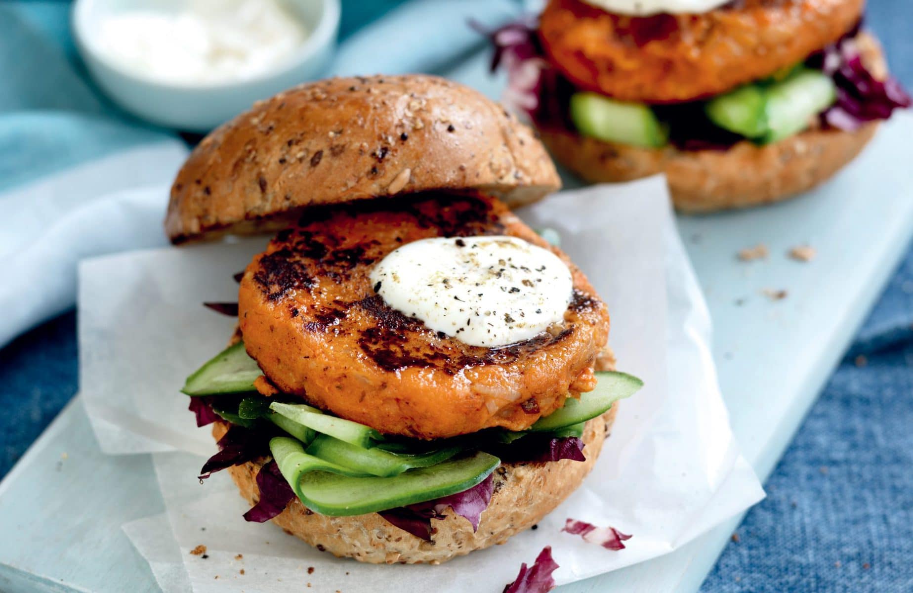Curried bean burgers