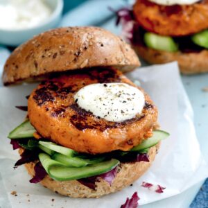 Curried bean burgers