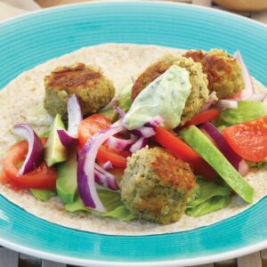 Falafel salad wraps