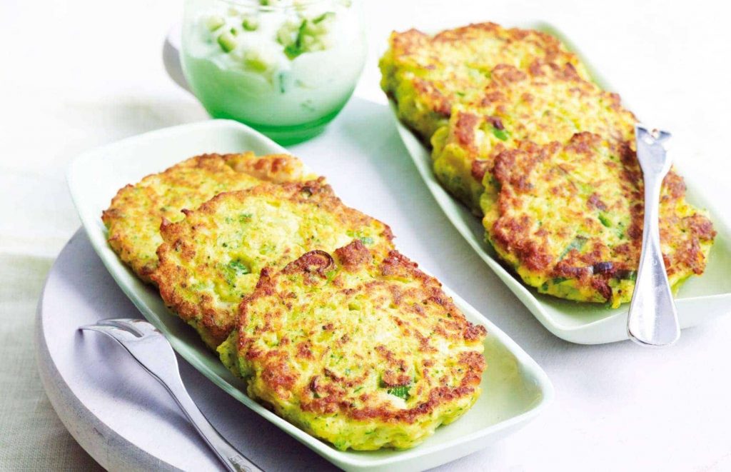 Floret fritters with tzatzaki