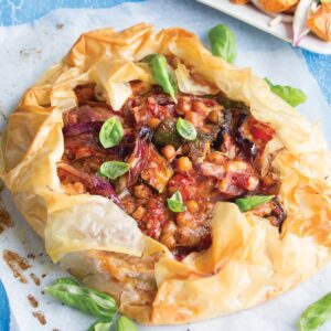 Freeform ratatouille tart
