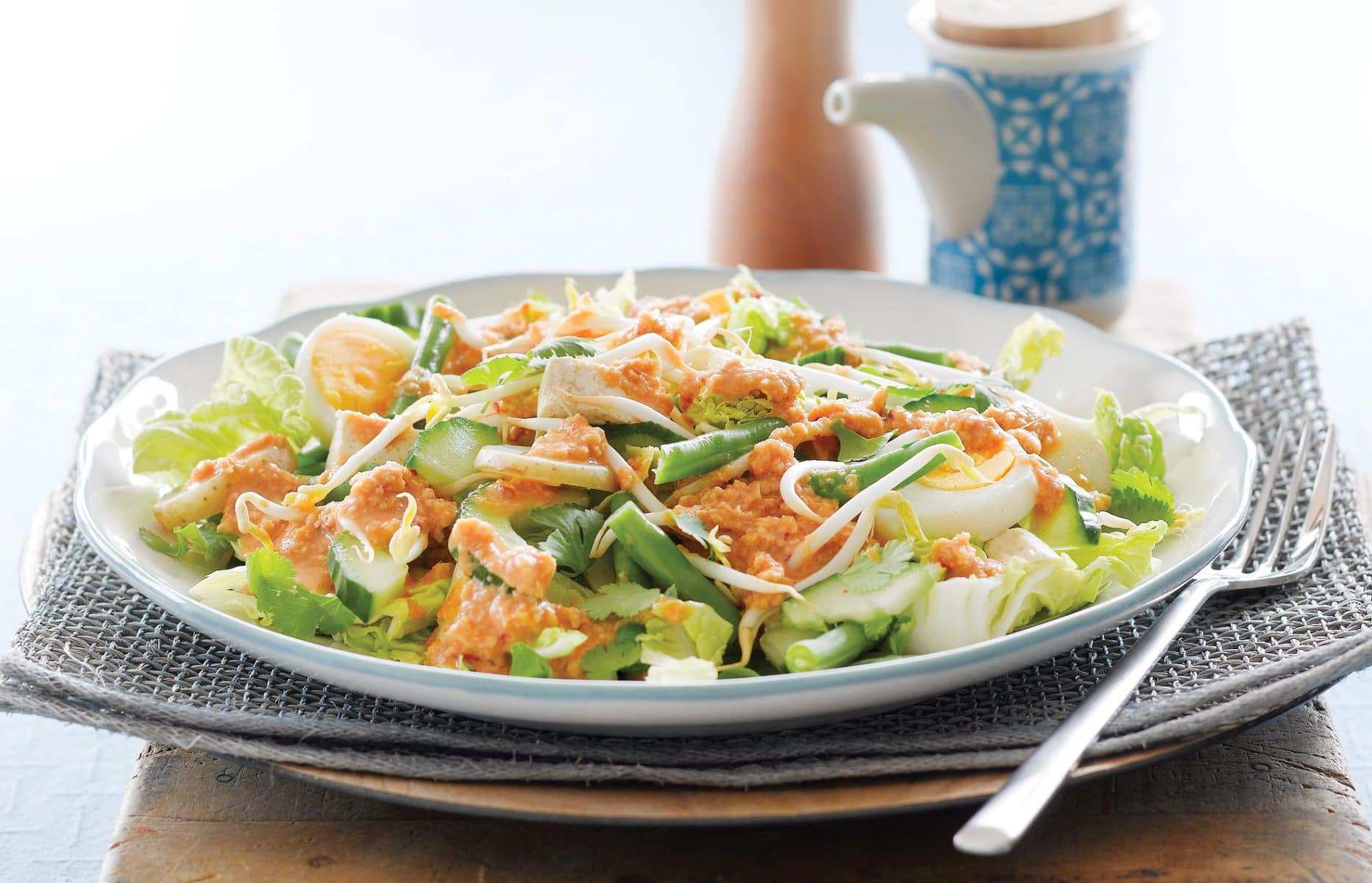Gado gado salad (vegetables with peanut sauce)