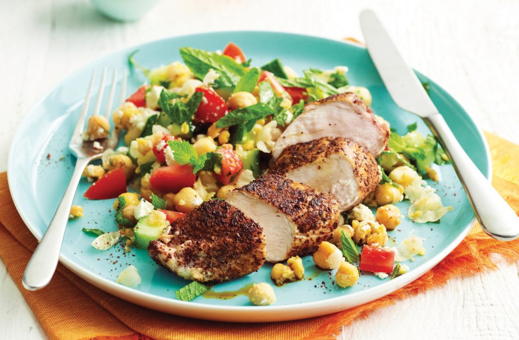 Grilled chicken with fresh summer salad Grilled chicken with fresh summer salad