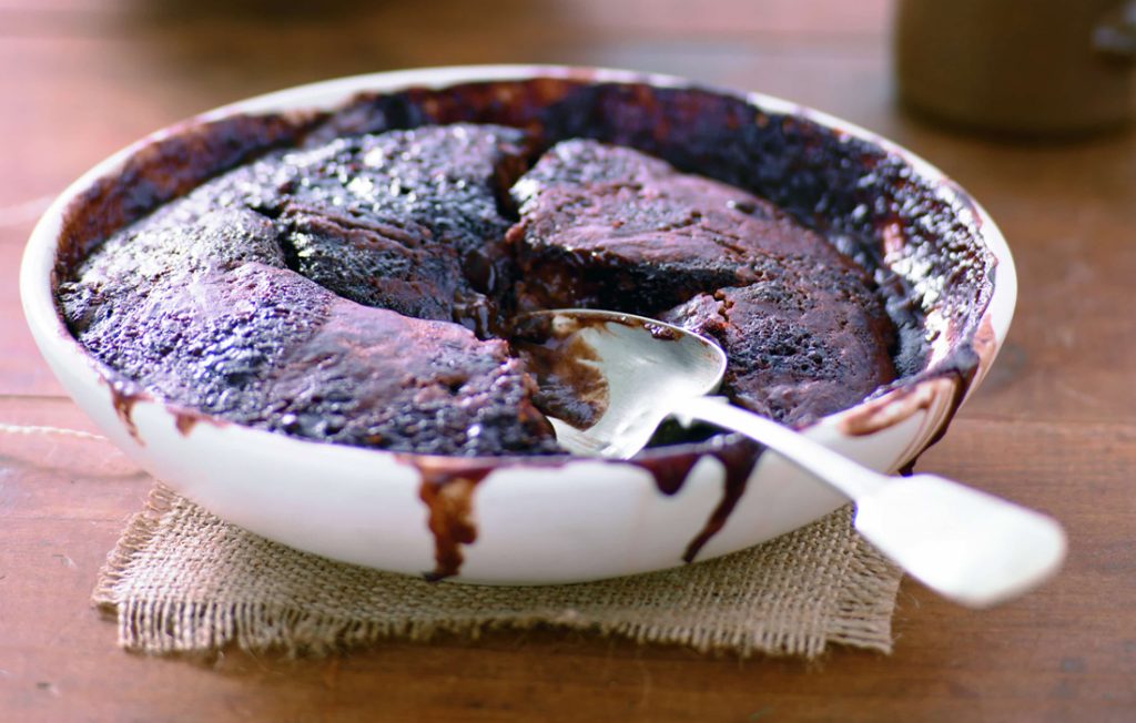 HFG chocolate self-saucing pudding