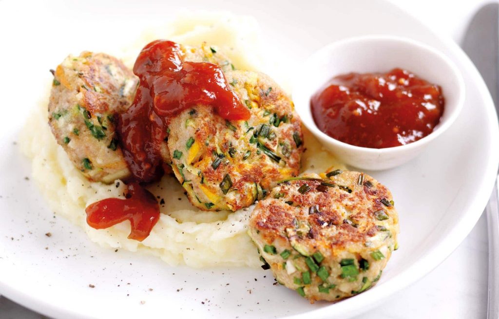 Herby chicken rissoles
