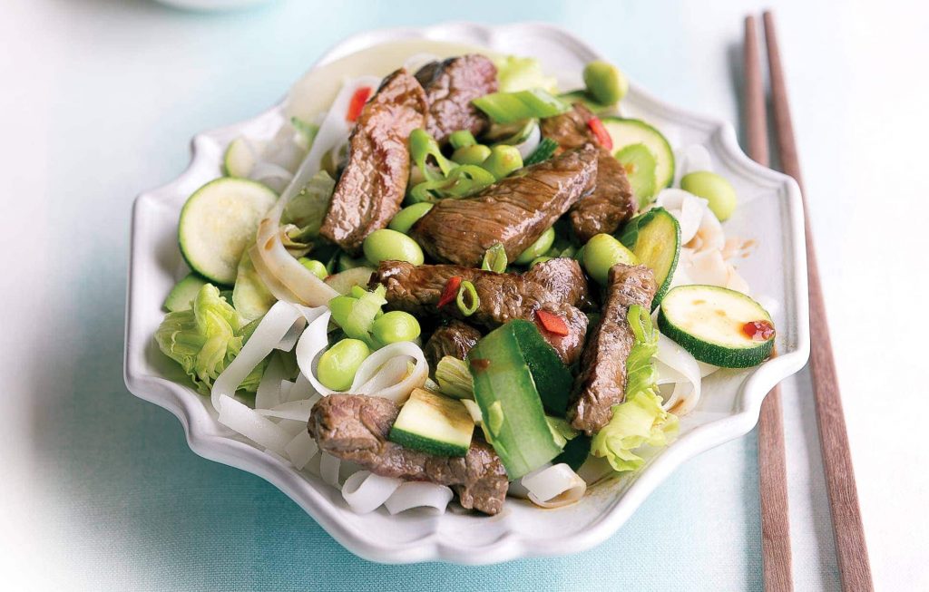 Hoisin beef noodle salad