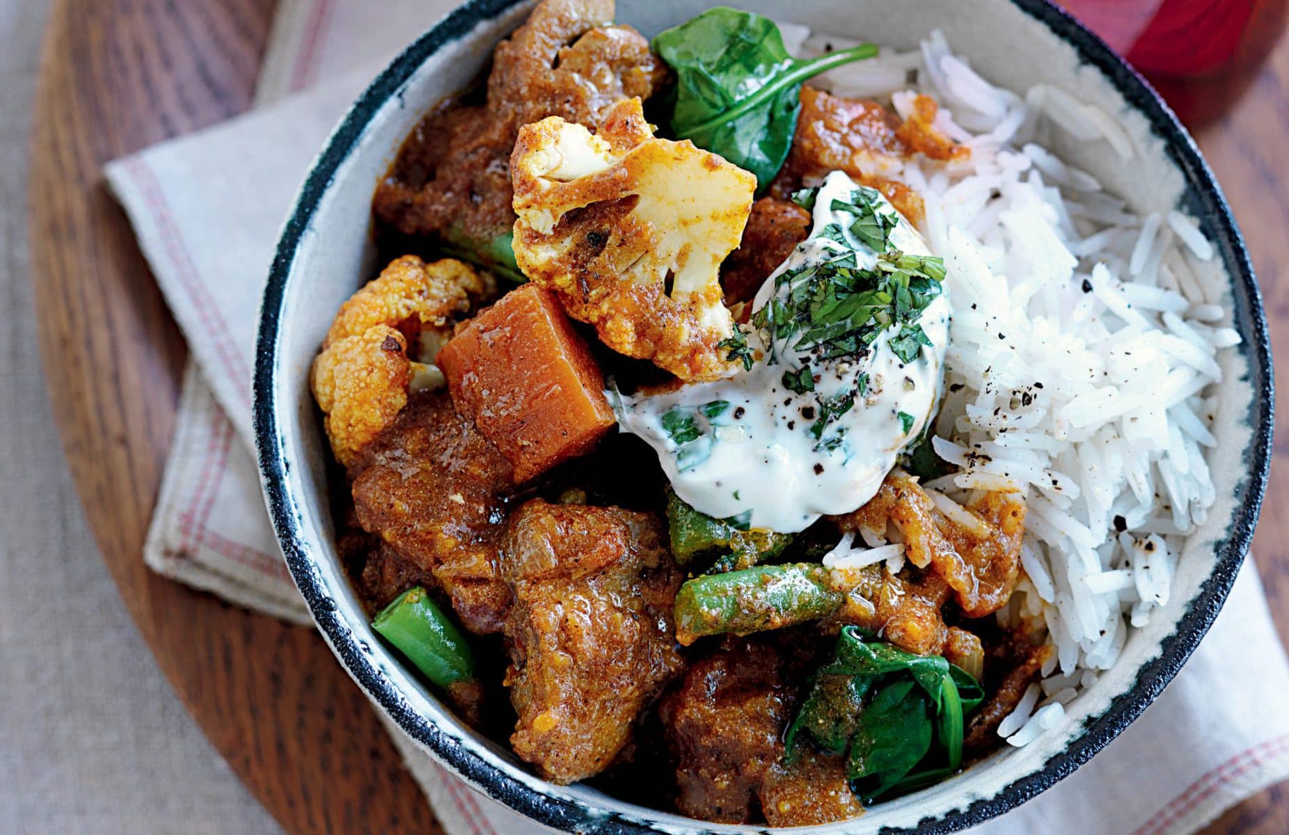 Indian chicken and vegetable curry