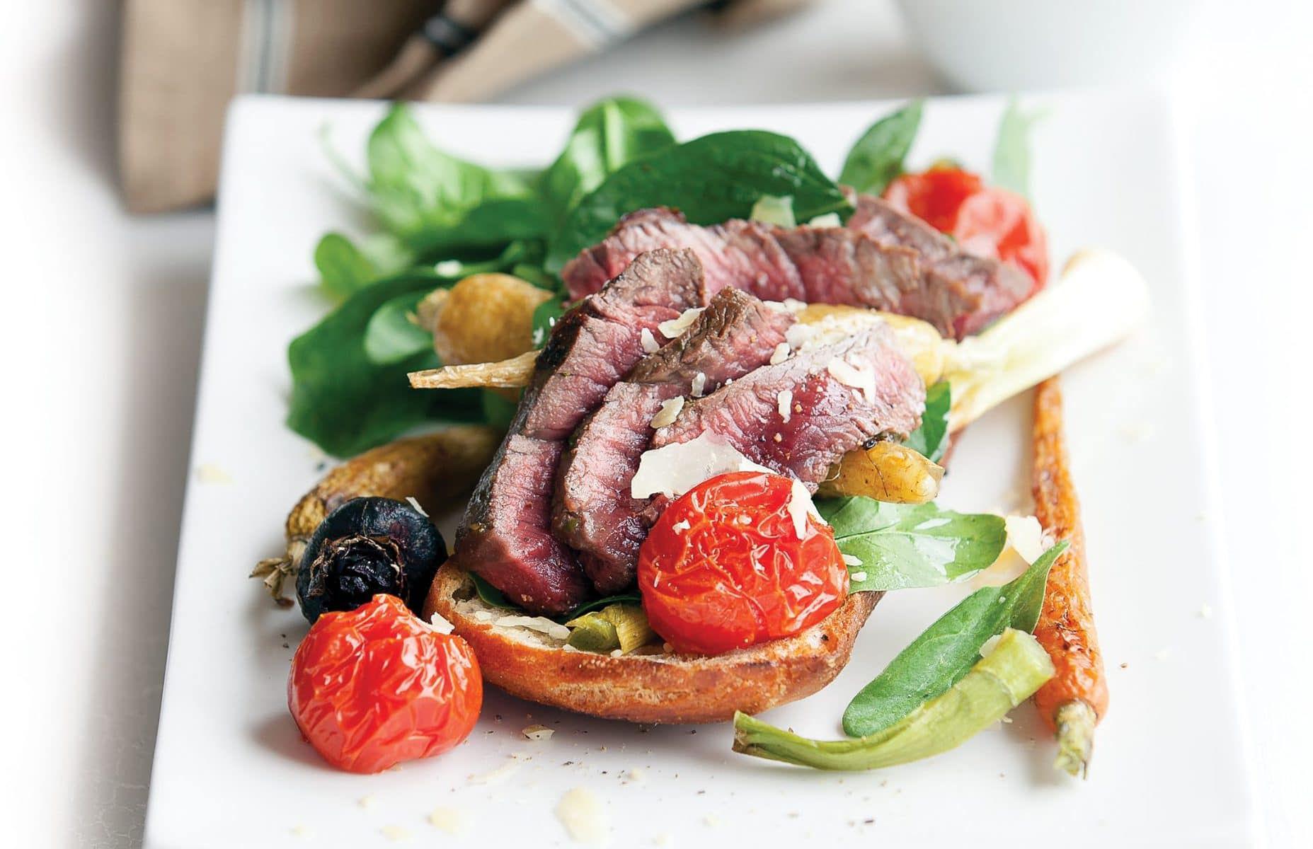 Italian steak salad stack