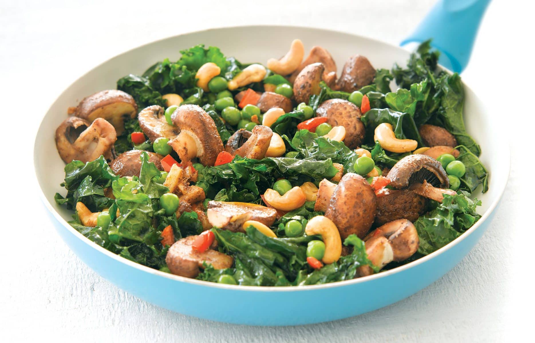 Kale and mushroom stir-fry