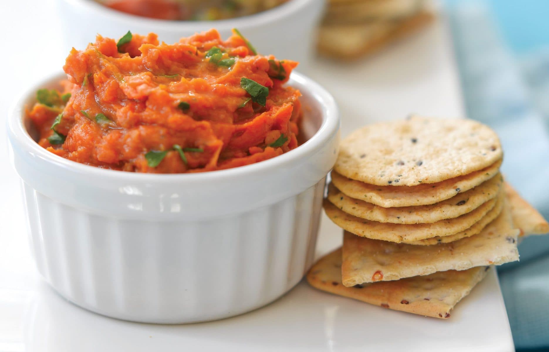 Kumara and sun-dried tomato dip