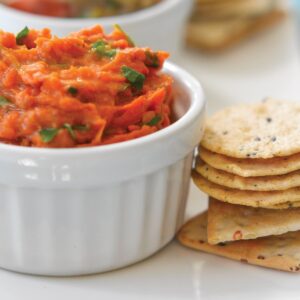 Kumara and sun-dried tomato dip