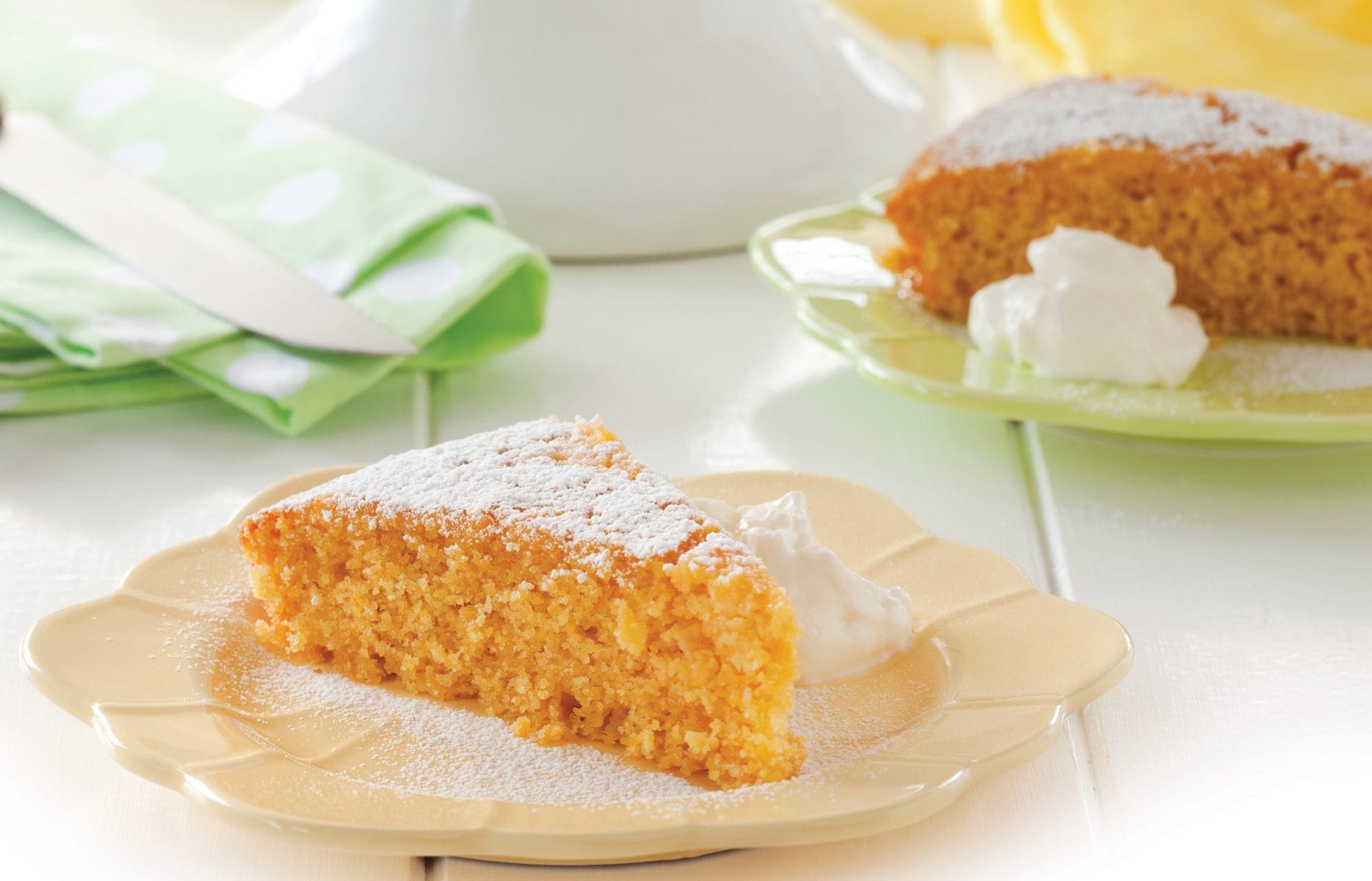 Lemon and lime polenta cake
