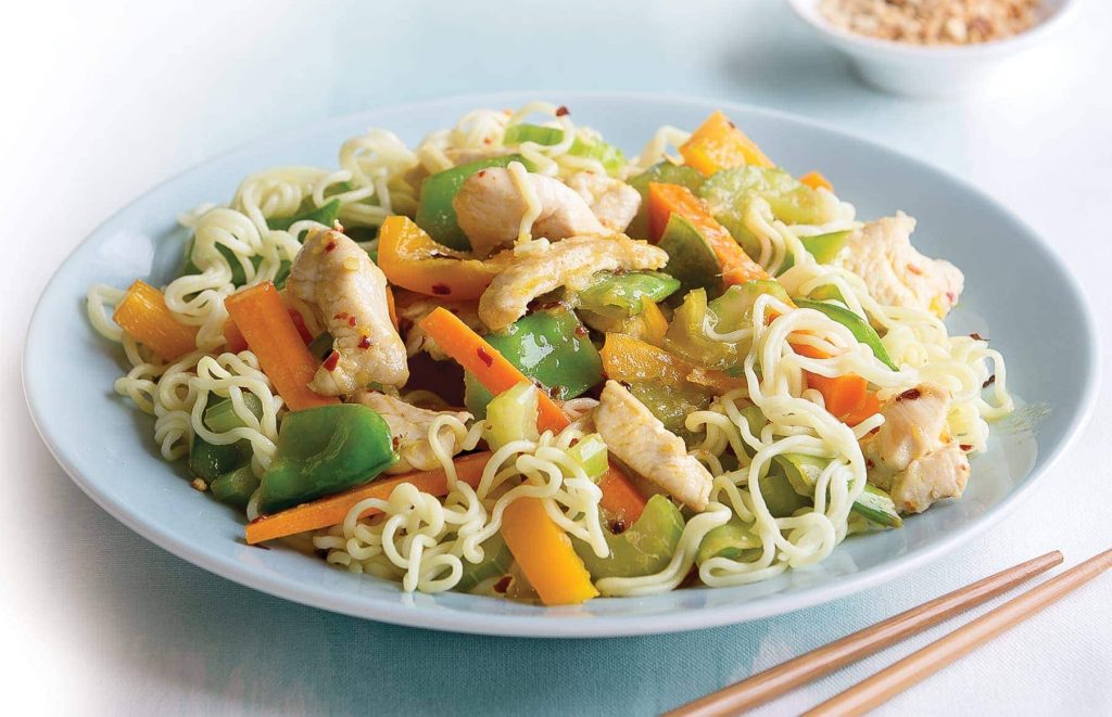 Lemon chicken noodle salad