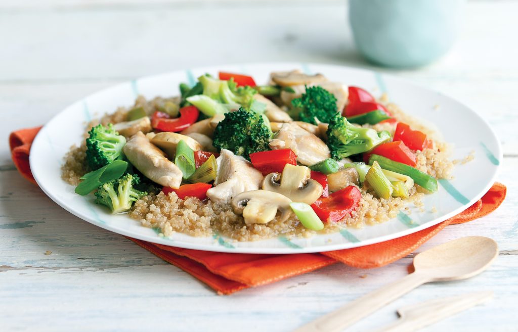 Lemon chicken with veges and quinoa Lemon chicken with veges and quinoa
