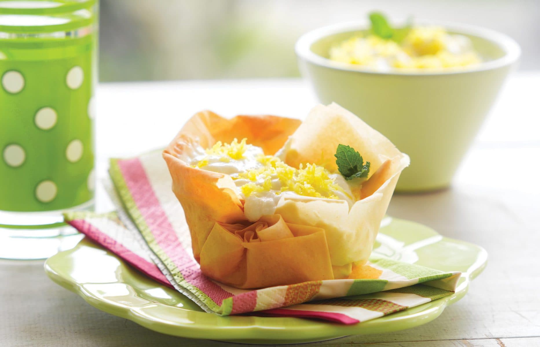 Lemon filo tarts