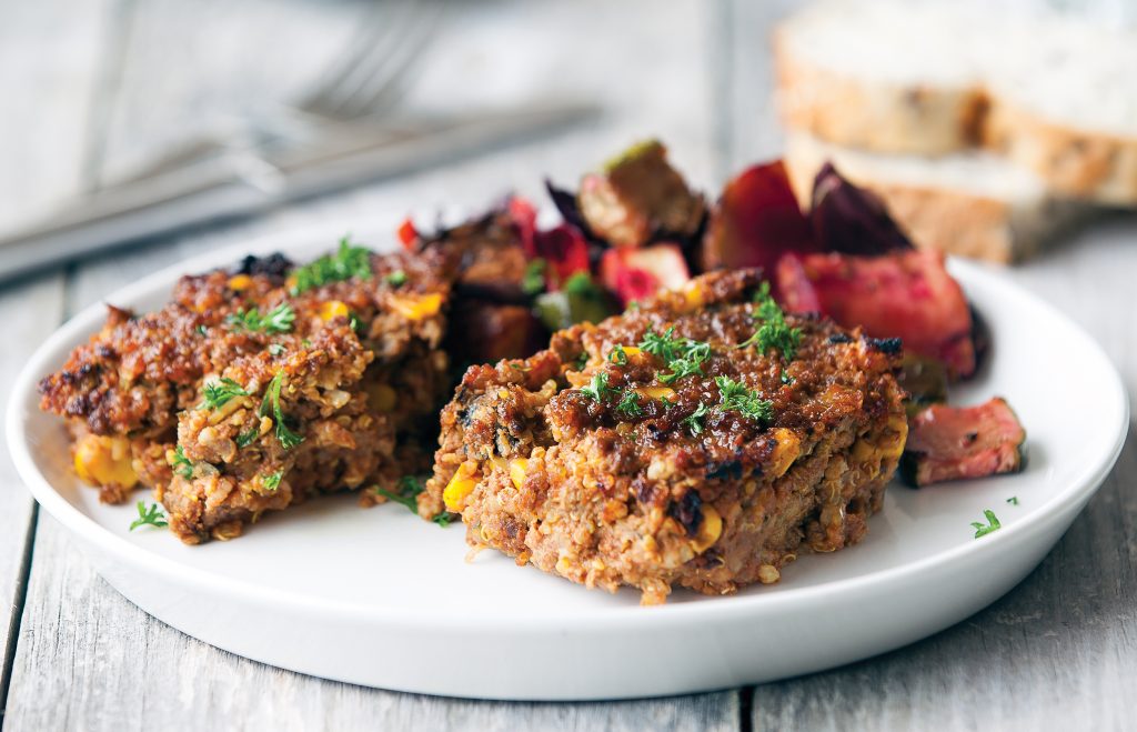 Meat loaf with roasted veges