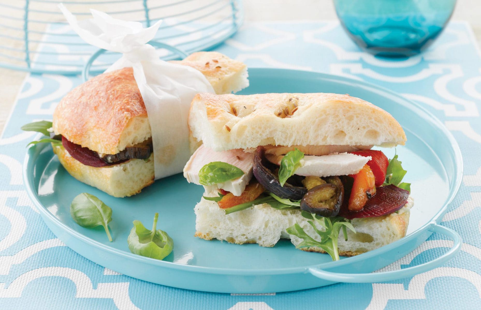 Mediterranean chicken sandwich