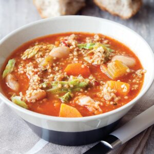 Mediterranean vege and quinoa soup