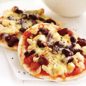 Mexican chicken pizzas