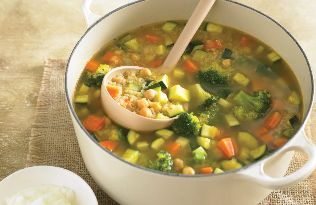 Moroccan quinoa and vegetable soup
