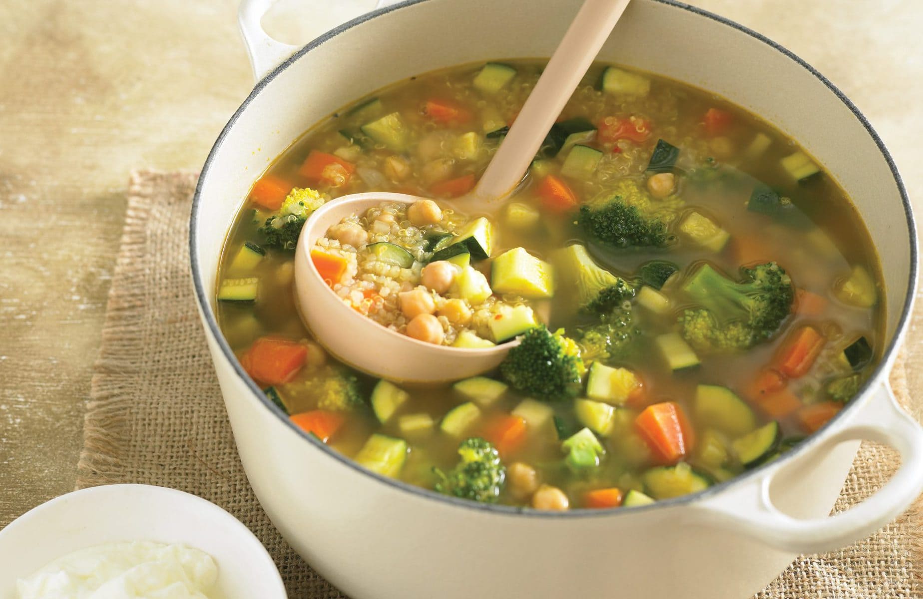 Moroccan quinoa and vegetable soup