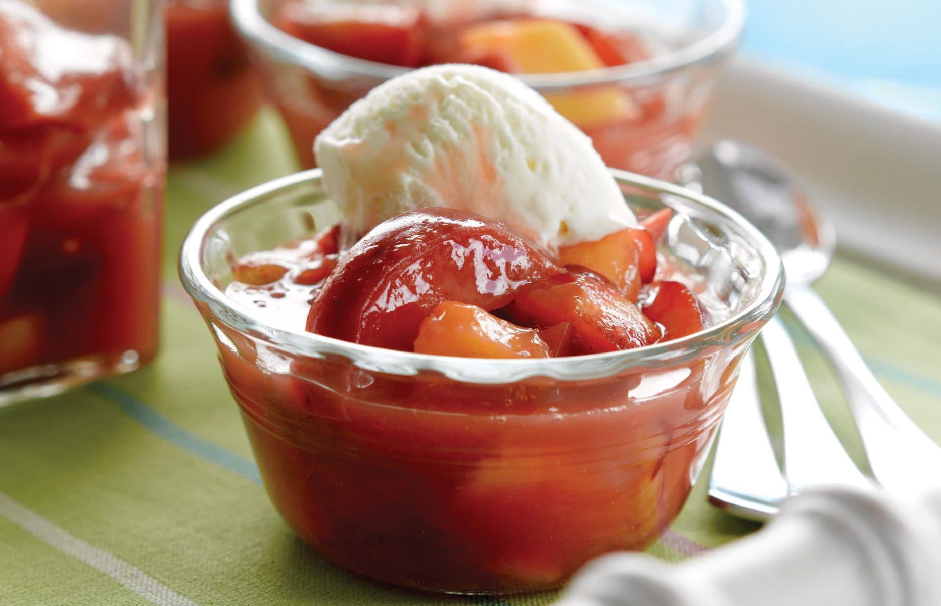 Nectarine and plum compote