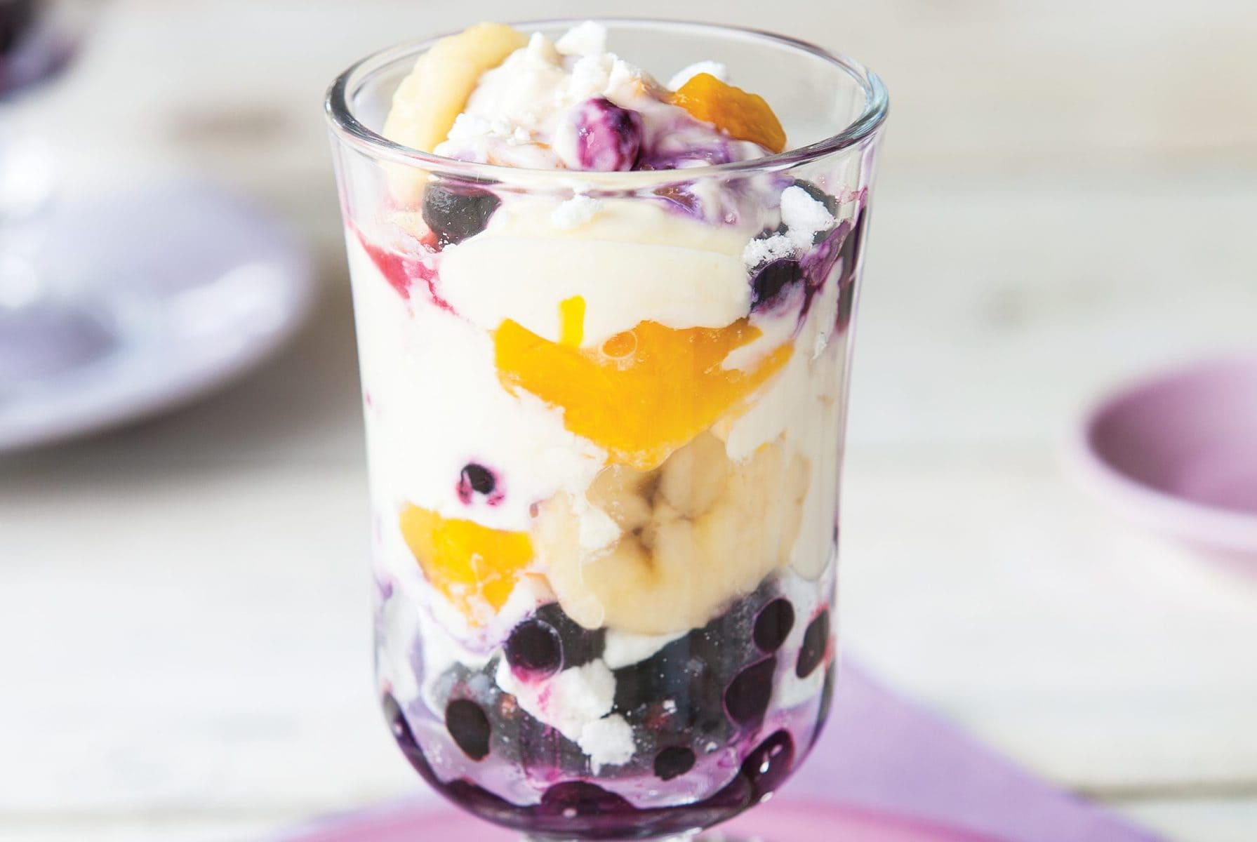 Peach and banana mess