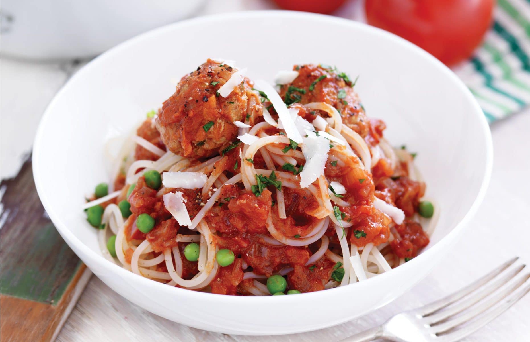 Pork meatballs with spicy tomato sauce