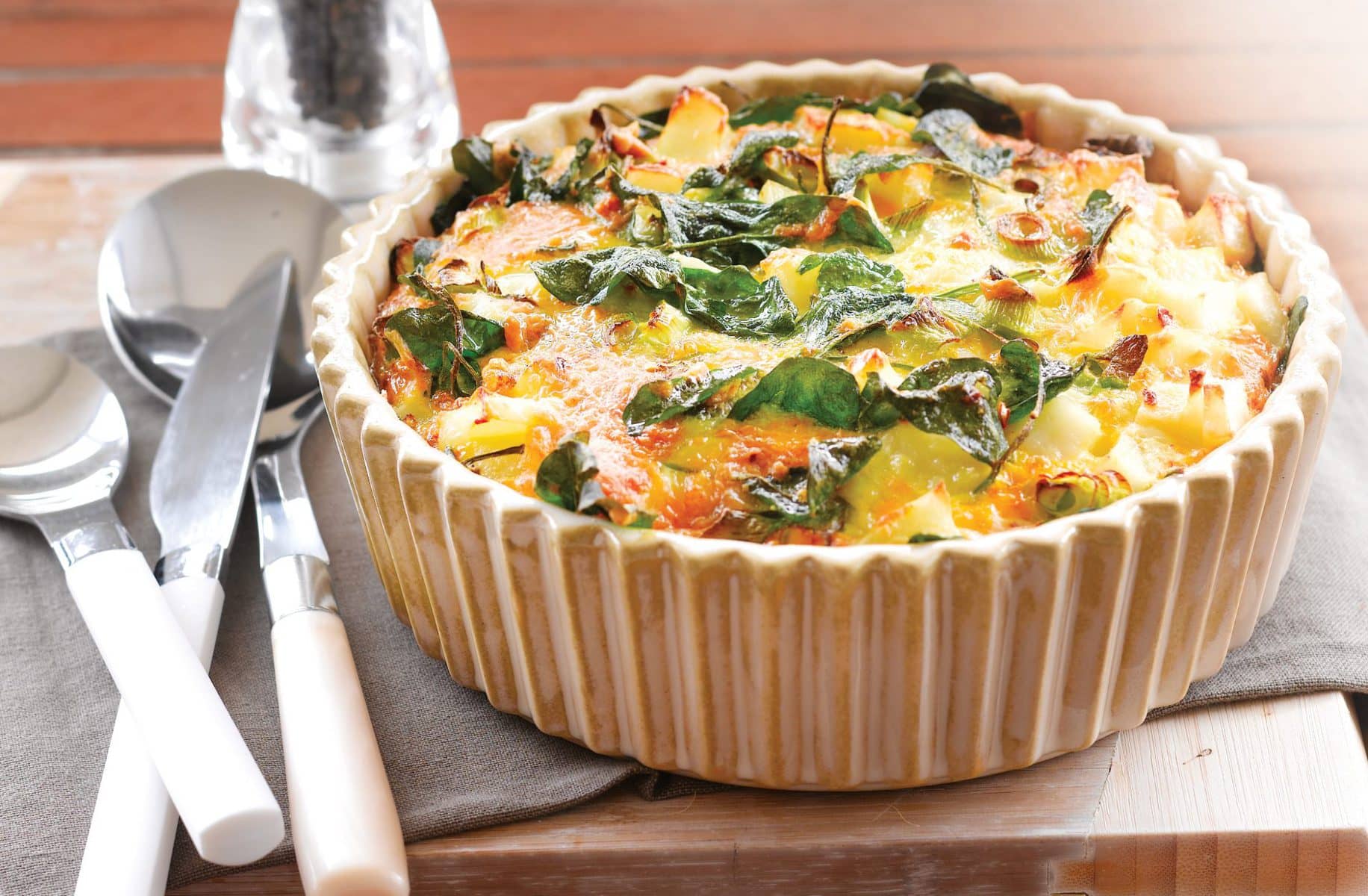 Potato and spinach frittata