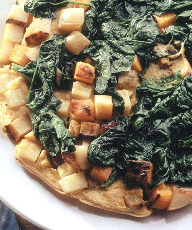 Potato and spinach tortilla