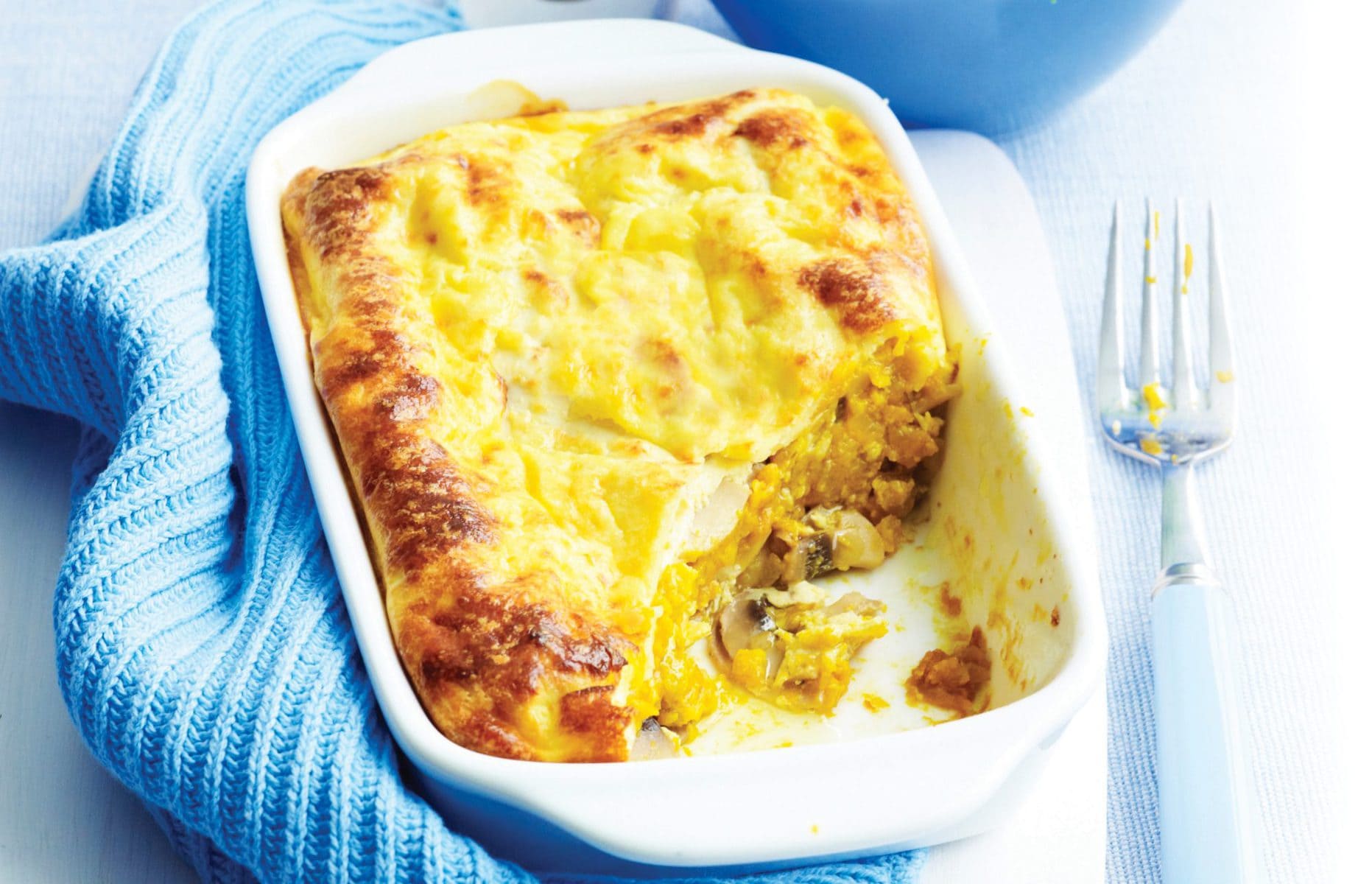 Pumpkin and mushroom lasagne